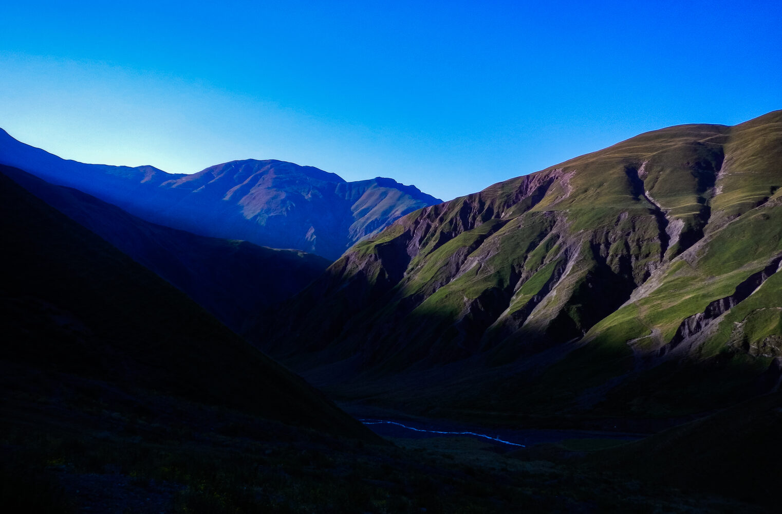 Alpine forests and mountain scenery surrounding the resort town of Gabala in northern Azerbaijan